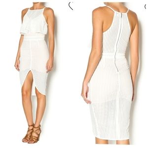 Nellis White Ivory Fitted Sexy Dress Small